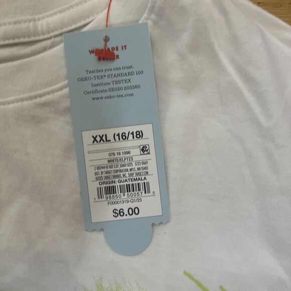 Cat & Jack Boys T Shirt Dinosaur Wearing Headphones XXL (16/18) NWT - Picture 2 of 4